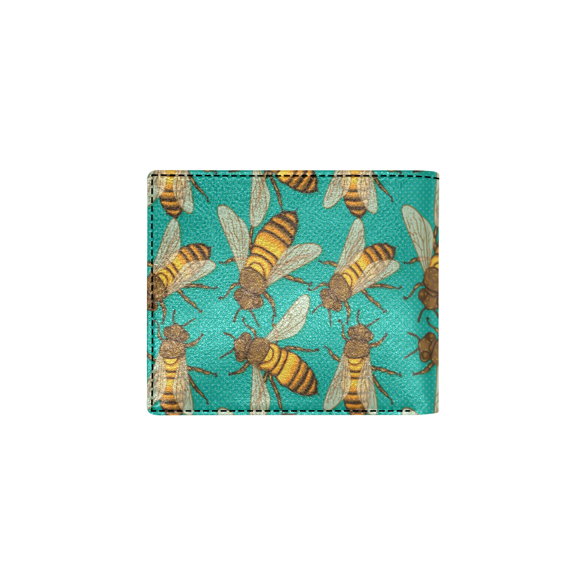 Bee Pattern Print Design BEE04 Men's ID Card Wallet