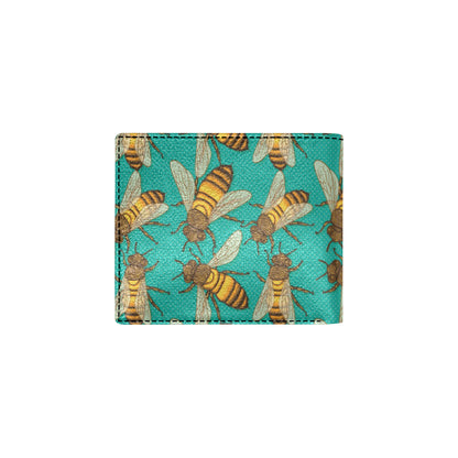 Bee Pattern Print Design BEE04 Men's ID Card Wallet