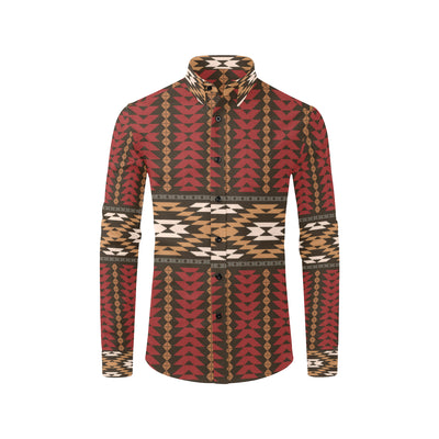 Native Pattern Print Design A02 Men's Long Sleeve Shirt