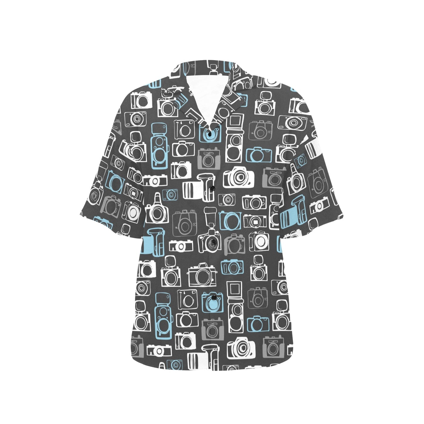 Camera Pattern Print Design 04 Women's Hawaiian Shirt