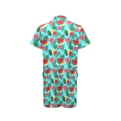 Hibiscus Hawaiian Flower Men's Romper