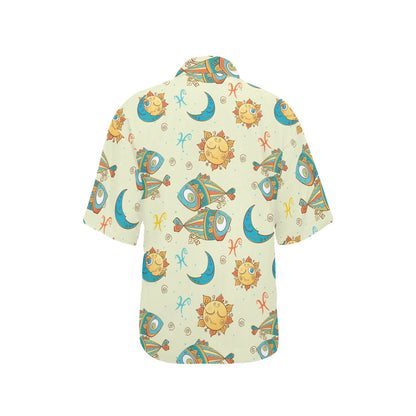 Pisces Pattern Print Design A03 Women's Hawaiian Shirt