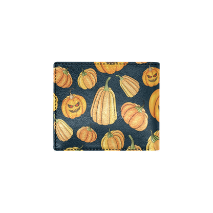 Pumpkin Halloween Pattern Print Design A04 Men's ID Card Wallet