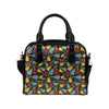 Acoustic Guitar Pattern Print Design 01 Shoulder Handbag