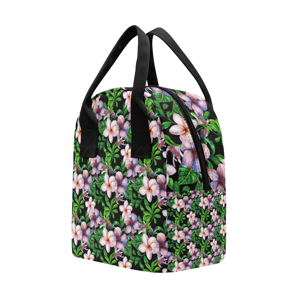Plumeria Pattern Print Design PM01 Insulated Lunch Bag