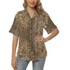 Camouflage Realtree Pattern Print Design 01 Women's Hawaiian Shirt