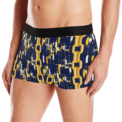 Cryptocurrency Chain Pattern Print Design 03 Men's Boxer Briefs