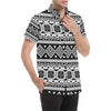 Aztec Pattern Print Design 08 Men's Short Sleeve Button Up Shirt