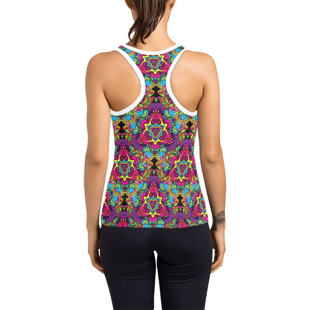 Trippy Print Design LKS303 Women's Racerback Tank Top