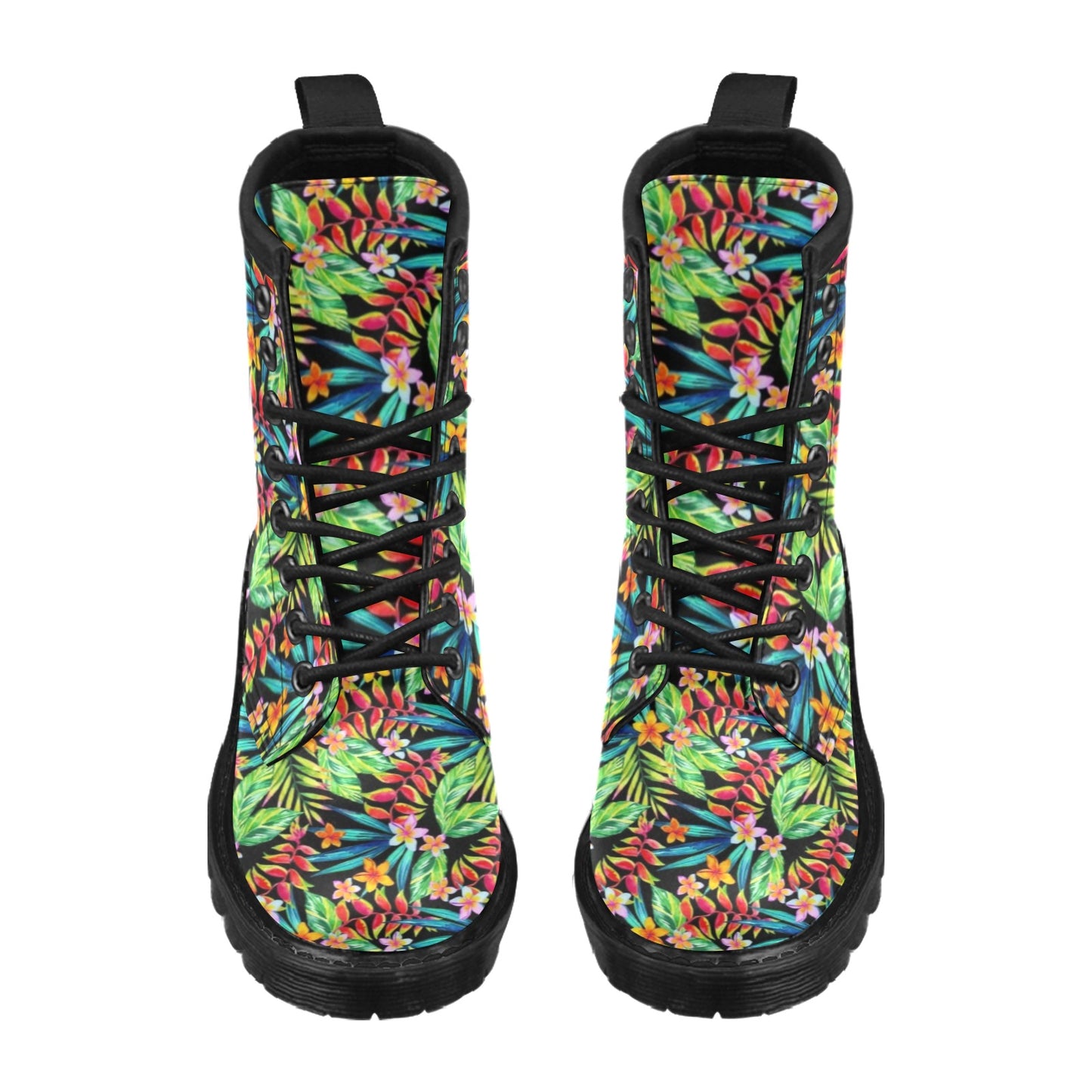 Heliconia Pattern Print Design HL09 Women's Boots