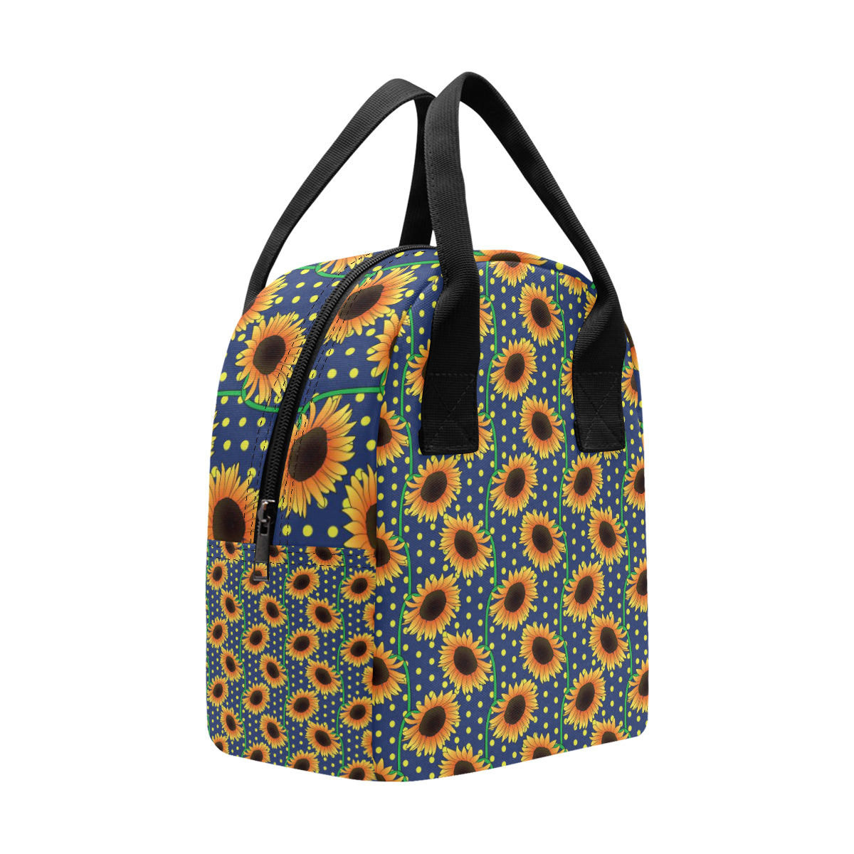 Sunflower Pattern Print Design SF03 Insulated Lunch Bag