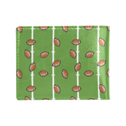 American Football on Field Themed Print Men's ID Card Wallet