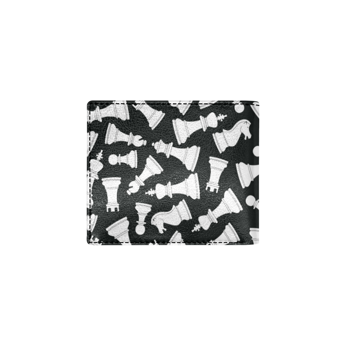 Chess Pattern Print Design 01 Men's ID Card Wallet