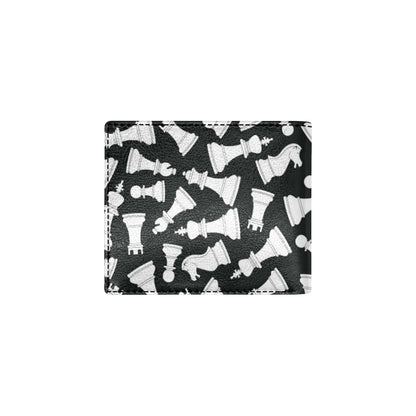 Chess Pattern Print Design 01 Men's ID Card Wallet