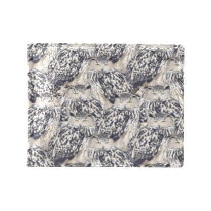 Owl Realistic Themed Design Print Men's ID Card Wallet