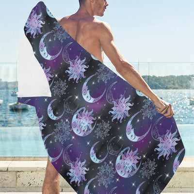 Sun Moon Print Design LKS303 Beach Towel 32" x 71"