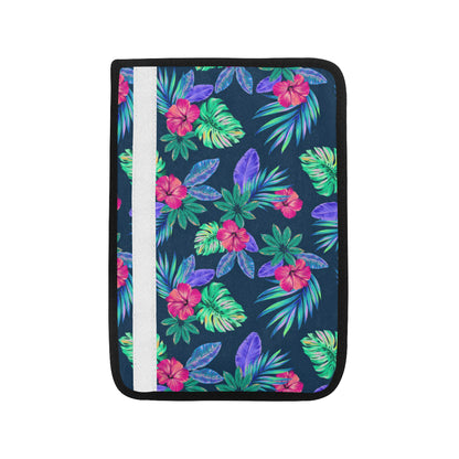 Tropical Flower Pattern Print Design TF09 Car Seat Belt Cover