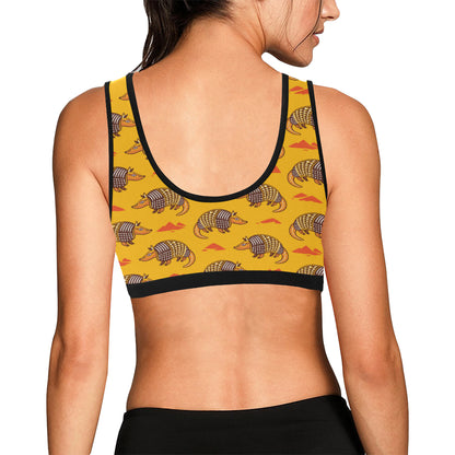 Armadillo Pattern Print Design 03 Sports Bra