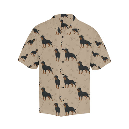 Rottweiler Pattern Print Design A01 Men's Hawaiian Shirt