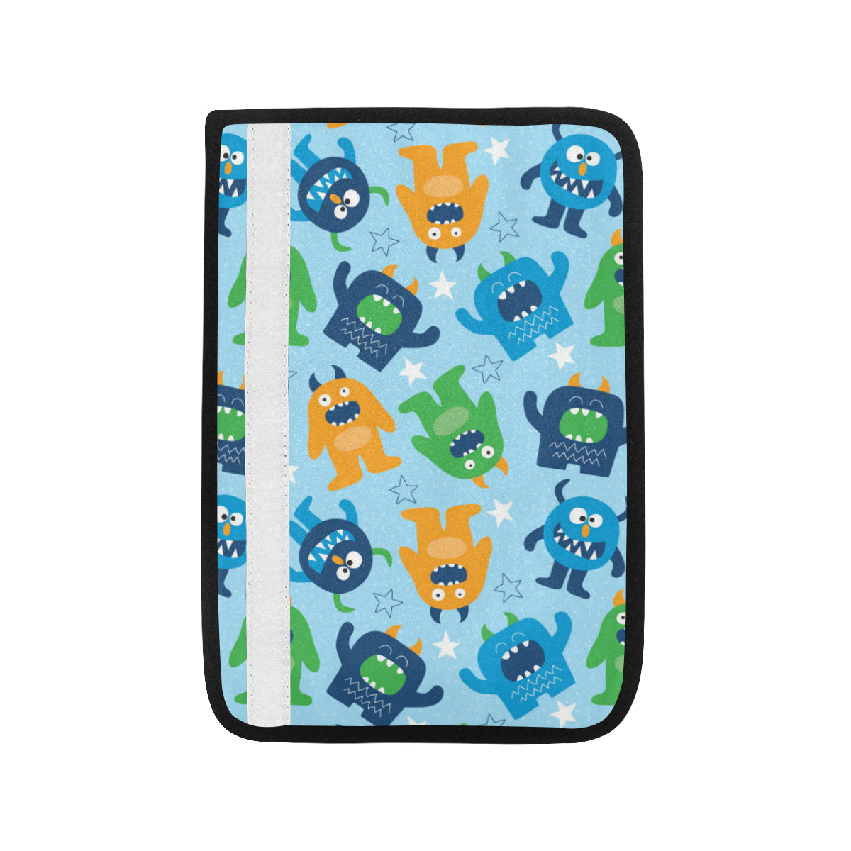 Monster Cartoon Pattern Print Design 04 Car Seat Belt Cover