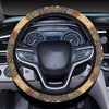 Calendar Aztec Pattern Print Design 02 Steering Wheel Cover with Elastic Edge