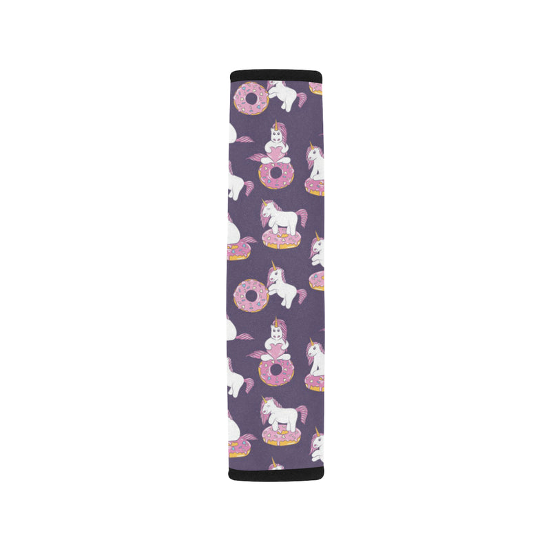 Donut Unicorn Pattern Print Design DN011 Car Seat Belt Cover