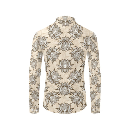 lotus Boho Pattern Print Design LO05 Men's Long Sleeve Shirt