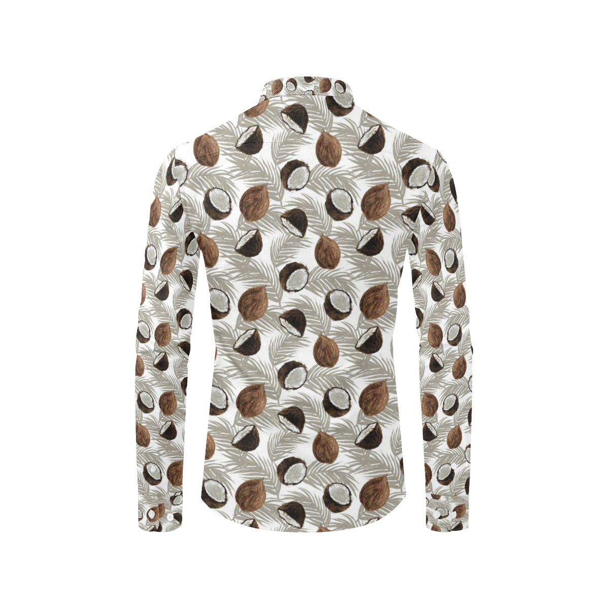 Coconut Pattern Print Design CN03 Men's Long Sleeve Shirt