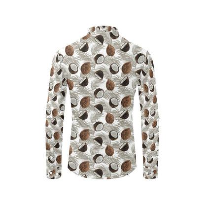 Coconut Pattern Print Design CN03 Men's Long Sleeve Shirt