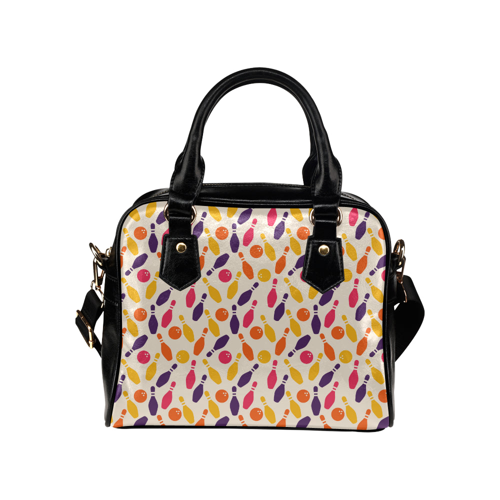 Bowling Pattern Print Design 06 Shoulder Handbag