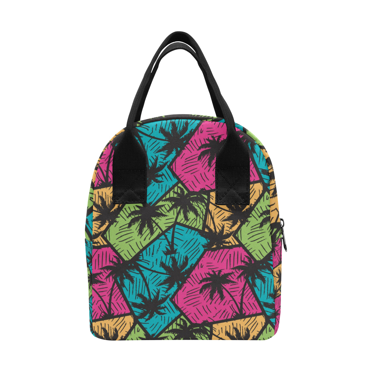 Palm Tree Pattern Print Design PT09 Insulated Lunch Bag