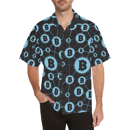Cryptocurrency Pattern Print Design 02 Men's Hawaiian Shirt