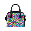 Peace Sign Colorful Pattern Print Design A02 Shoulder Handbag