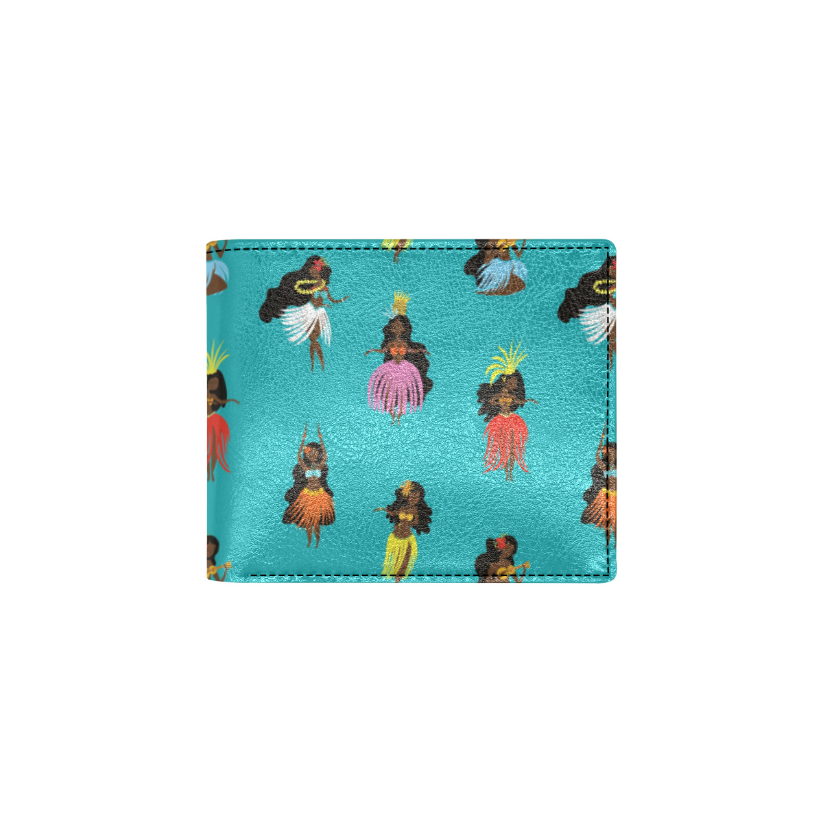 Hula Dancers Pattern Print Design 04 Men's ID Card Wallet