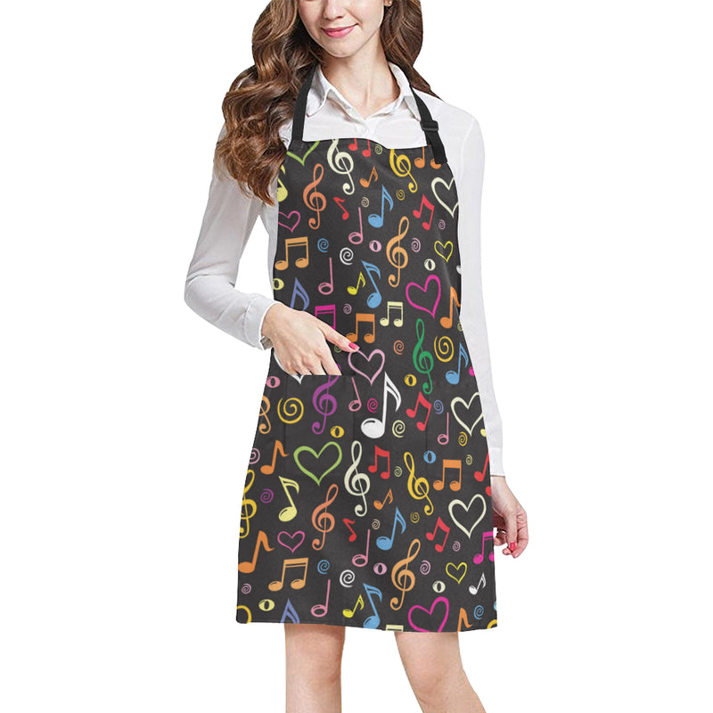 Music note Pattern Print Design A01 Apron with Pocket