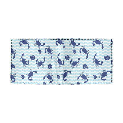 Crab Pattern Print Design 04 Men's ID Card Wallet