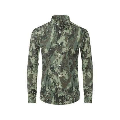 Camouflage Pattern Print Design 06 Men's Long Sleeve Shirt