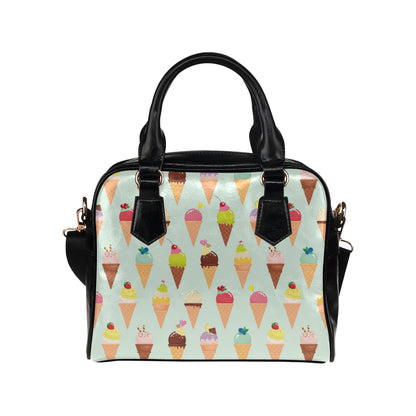 Ice Cream Pattern Print Design 03 Shoulder Handbag