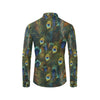 Peacock Feather Pattern Print Design A03 Men's Long Sleeve Shirt