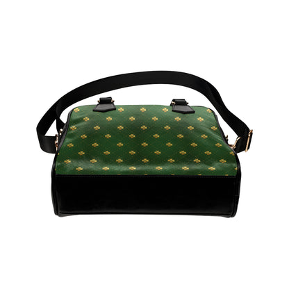 Clover  Pattern Print Design 01 Shoulder Handbag