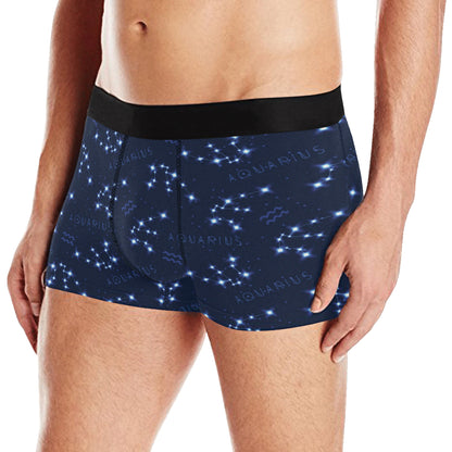 Aquarius Zodiac Pattern Print Design 02 Men's Boxer Briefs