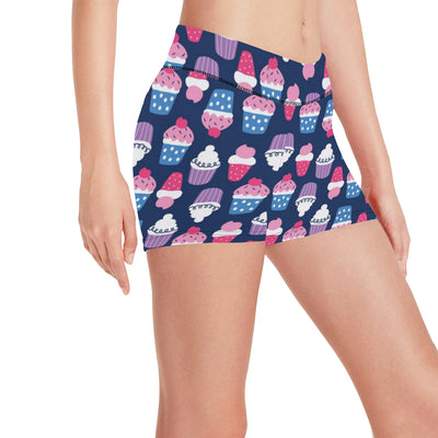 Cupcake Pattern Print Design CP04 Yoga Shorts