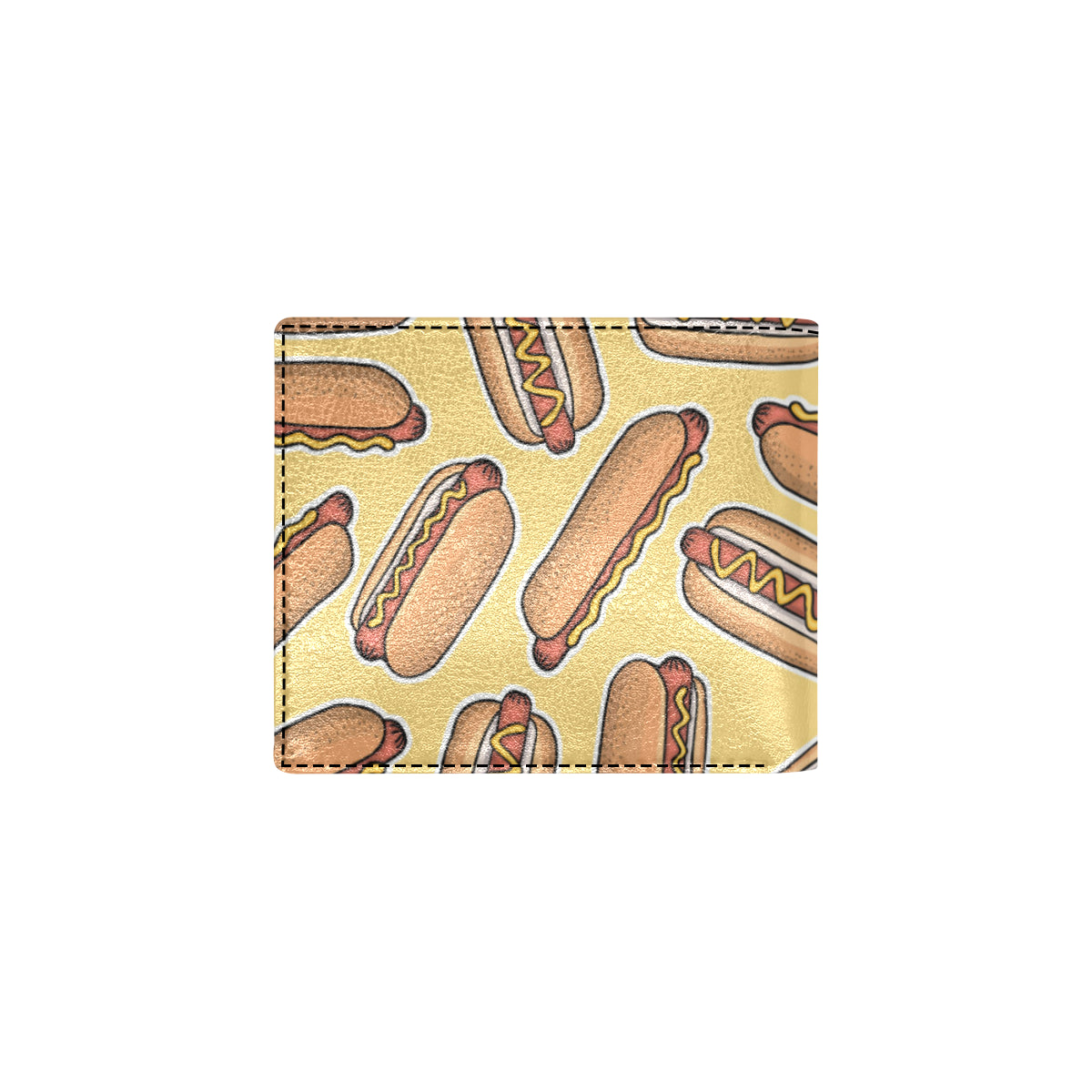 Hot Dog Pattern Print Design 01 Men's ID Card Wallet