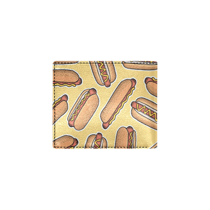 Hot Dog Pattern Print Design 01 Men's ID Card Wallet