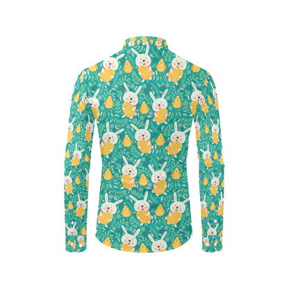Easter Eggs Pattern Print Design RB02 Men's Long Sleeve Shirt