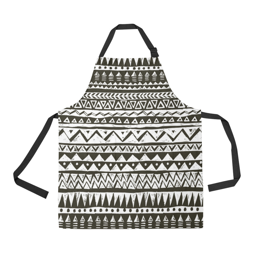 Hand draw Tribal Aztec Apron with Pocket