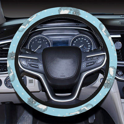 Wolf Design Print Pattern Steering Wheel Cover with Elastic Edge