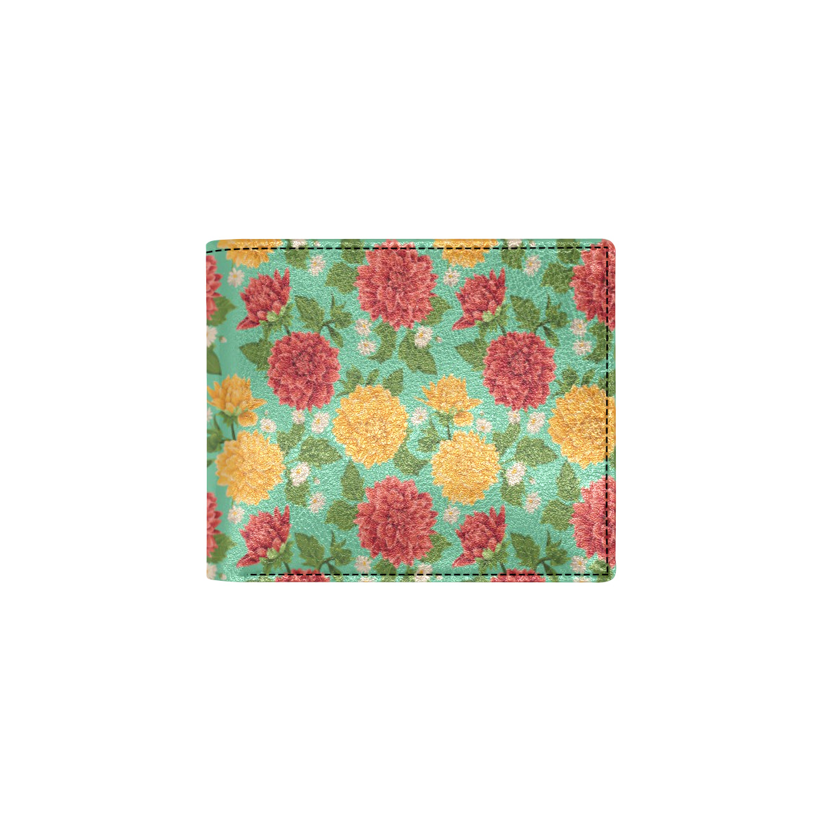 Dahlia Pattern Print Design DH011 Men's ID Card Wallet