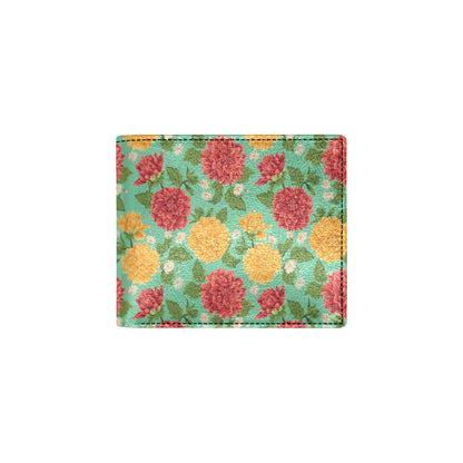 Dahlia Pattern Print Design DH011 Men's ID Card Wallet
