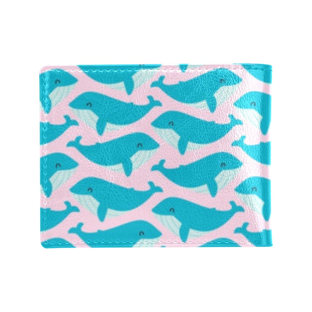 Whale Print Design LKS302 Men's ID Card Wallet